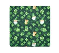 KLL St Cat Shamrock Gnomo magico autoadesivo cosmetici sacchetti panno make up organizer avvolgere fotocamera obiettivo panno involucro per articoli da toeletta, Gnomo trifoglio di San Gatto,