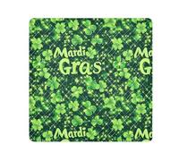 KLL St Green Grid Shamrock Dots Magic autoadesivo Make Up Bag Panno Organizzatore da viaggio Wrap Camera Lens Cloth Wrapper per l'organizzazione, St Green griglia Shamrock Dots, 13.8x13.8in
