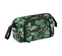 KLL St.Patrick - Astuccio portapenne, con fiori verdi, grande capacità, organizer multifunzionale per ragazzi e viaggi