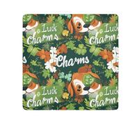 KLL St.Patrick's Lucky Shamrocks Borsa cosmetica autoadesiva da viaggio in panno organizzatore per trucco involucro per obiettivo fotocamera panno involucro per organizzazione, Quadrifogli fortunati