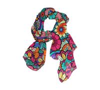 KLL Stained Glass Flower Pattern Lungo seta collo sciarpa essenziale testa sciarpa per le donne per sera chal para mujer