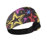 KLL Star Multicolor Cartoon Blingbling Fasce di raffreddamento spesse fasce elastiche testa sudore per le donne per corsa trucco uso quotidiano