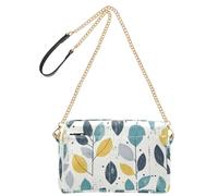 KLL Stile moderno Foglie Foglie Moda Crossbody Borse Per Le Donne In Pelle Vegana Borsa Casual Zip Borsa A Tracolla