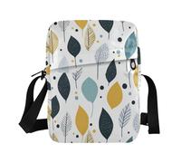 KLL Stile moderno Foglie fresche mens messenger bag crossbody Vegan Leather uomini borsa a tracolla borsa a tracolla da viaggio borse a mano