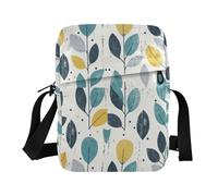 KLL Stile moderno Foglie fresche piccola borsa messenger per gli uomini in pelle vegana mens borse a tracolla borse a tracolla casual borse a tracolla