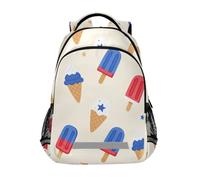 KLL Summer Ice Cream & Popsicle Print zaini scuola per bambini con clip petto bookbags per scuola media mochila para ni?a