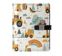 KLL taccuino a spirale foderato in pelle college a righe notebook per lavorare delicato Vehivle Cartoon Simple 6.7 × 9.5.1 cm