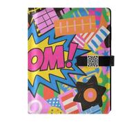 KLL taccuino foderato in pelle college college a righe quaderni per lavorare delicati Colorful Cartoon Boom Fashion 6.7 × 9.5.1 cm