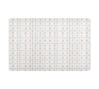KLL Tappetino antipolvere 81,3 x 50,8 cm, in gomma antiscivolo, per interni ed esterni, ultra sottile, per esterni, per vacanze, decorativo, portico, esterno, quadrati, bianco e oro rosa
