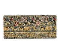 KLL Tappetino per mouse con carrozza stile bohémien, comodo tappetino per mouse da viaggio sottile e grande, 80 x 30 cm