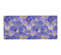 KLL Tappetino per mouse moderno e carino con fiori astratti viola viole del pensiero per il gioco lungo tappetino per mouse 80 x 30 cm