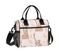 KLL The Rose Gold Statua della Libertà Borsa termica per il pranzo Heavy Duty con tracolla Lunch Box per ragazze per College lunchera para mantener Los alimentos calientes sin electricidad