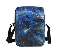 KLL The Starry Sky A Shooting Star Passing by cute messenger bag Vegan Leather mens crossbody bag Casual Borse a tracolla per le donne