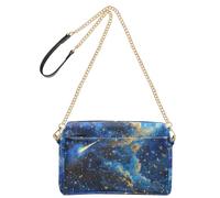 KLL The Starry Sky A Shooting Star Passing by Fashion Small Crossbody Bag Donna in pelle vegana Borse a tracolla da donna Borse a tracolla con cerniera