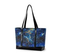 KLL The Starry Sky A Shooting Star Passing by Robusta borsa tote per le donne con cerniera laptop tote bag per lavoro Borsa grande per insegnante con pannolino bolsa para laptop mujer
