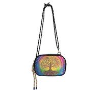 KLL The Tree Life - Borsa a tracolla colorata da uomo, alla moda, con tracolla regolabile, per fare una passeggiata