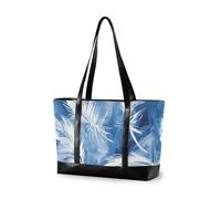KLL Tie-dye Blu Bianco Piume Robuste borse per computer per le donne con cerniera borse da lavoro Grande Borsa per la mamma con tablet bolsa para computadora portatil mujer