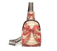 KLL Trendy Art Deco Style Red Bow Sheet Music fanny pack pannolino borsa leggera borse per le donne per l'escursionismo