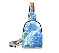 KLL Trendy Blue Hydrangea Motto Primavera crossbody bag uomini impermeabile borsa a tracolla per il viaggio