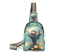 KLL Trendy Cartoon Aliens Science - Fiction e Fantasy Style borsa a tracolla da viaggio borse in pelle per le donne crossbody per il viaggio