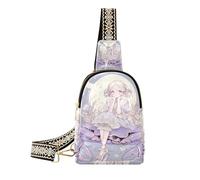 KLL Trendy Crab Simple Pastel Purple Travel fanny pack leggero borsa a tracolla per le donne per il viaggio