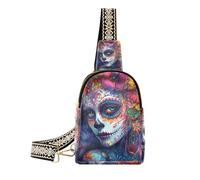 KLL Trendy Dia De Los Muertos Messicano Sugar Skull Girl spalla fanny pack moda fanny pack borse a tracolla per il giorno pack