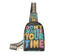 KLL Trendy Don't Waste Your Time borsa per viaggio moda borse da viaggio per le donne per escursioni