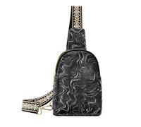 KLL Trendy Ink Render Nero e Bianco grande marsupio leggero zaino borsa per le donne per il viaggio