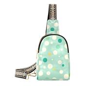 KLL Trendy Modern White Rounds Dots Teal fanny pack cross borsa multiuso corpo per le donne per il viaggio