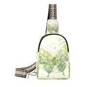 KLL Trendy Musical Score Notes Farfalla Verde piccola borsa a tracolla robusta borse crossover per le donne per il pacchetto di giorno