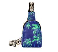 KLL Trendy Neon Green Palm Trees crossbody fanny pack moda per le donne fanny pack per escursioni