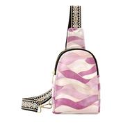 KLL Trendy Rose Velvet Ribbon Lavanda e Beige corpo fanny pack multiuso crossbody fanny pack petto per escursioni