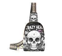 KLL Trendy Skull Head Black Evil impermeabile borsa a tracolla in pelle moda borsa a tracolla per il viaggio