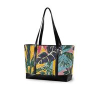 KLL Tropical Plant Robusta borsa per laptop da 14 pollici con cerniera tote bag grande borsa per viaggi piscina nuoto spiaggia vacanze necessità con pranzo bolso para laptop