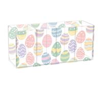 KLL Uova colorate portapenne acrilico per scrivania 4 scomparti porta utensili in plastica trasparente per camera da letto forniture per ufficio