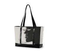 KLL Valentine Abstract Lover borsa di classe per le donne 14 pollici con cerniera tote bag per il lavoro Borsa grande per il viaggio con tablet bolsos segreto para mujeres