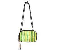 KLL Verde Erba Giallo Motivo A Righe Doodle Art Nero Crossbody Borse per le Donne Pratica con Tracolla Regolabile Borsa A Tracolla Vai a fare shopping