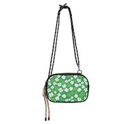 KLL Verde Lucky Grass Mini Crossbody Borse per le Donne Moda con Slot per Carte di Credito Messenger Bag Crossbody Go Shopping