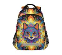 KLL Vibrant Fox Mexican Folk Art zaino per bambini ragazzi con grande bookbag per ragazze adolescenti mochilas escolares para ni?as