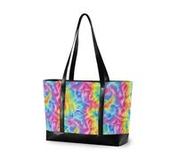 KLL Vibrante Tie-dye Color Explosion Design elegante donna laptop tote bag con cerniera grandi borse da lavoro per le donne Grande borsa per infermiera lavoro con bolsas para computadoras de mujer