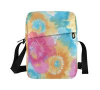 KLL Vibrante Tie-dye Colore Explosion Design messenger bag per gli uomini Vegan Leather cross body bag uomini Viaggio Borse a Spalla