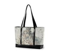 KLL Vintage Castle Partiture Musica Scoresurreal Style borsa di moda per le donne viaggio con cerniera borse da lavoro Grande borsa per il volo con bolsos para mujeres