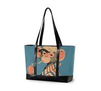KLL Vintage Monkey professionale borsa del computer portatile per le donne 14 con cerniera lavoro tote borse Grande borsa per yoga con tablet bolso de trabajo para mujer