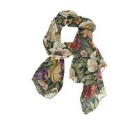 KLL Vintage Victorian Rose Viola Disegno Floreale Lunga sciarpa scialle moda sciarpa leggera per le donne per la sera bufanda para mujer elegante