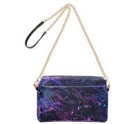 KLL Viola e Blu Neon Luce Film Effetto Moda Crossbody Borse Per Le Donne Piccola Pelle Vegana Delle Donne Cross Body Borsa Impermeabile Signore Borse A Tracolla