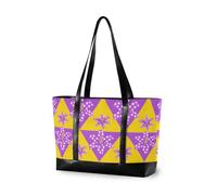 KLL Viola Giallo Triangolo Forme Gigli donne alla moda borsa del computer portatile con cerniera borse per il lavoro Grande Borsa per infermiera lavoro con pannolino maletín para laptop mujer
