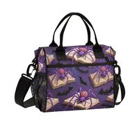 KLL Viola Spider Bat per Halloween Borsa per il pranzo ecologica isolata con tracolla scatole per il pranzo per gli uomini per la palestra Bolsa termica para comida Fria