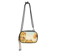 KLL Whimsical Beehive Scene West Crossbody Borsa da uomo pratica con scomparti per carte di credito Borsa messenger Crossbody Take a walk