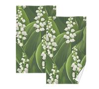 KLL White Lily Of The Valley Beauty Summer Flowers asciugamano in microfibra grande set di asciugamani per il bagno asciugamani oversize lavate/asciugamano per viso cotone asciugamani da palestra set