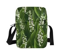 KLL White Lily Of The Valley Beauty Summer Flowers messenger bag crossbody in pelle vegana borsa a tracolla per donna Viaggio Lady Borse a tracolla
